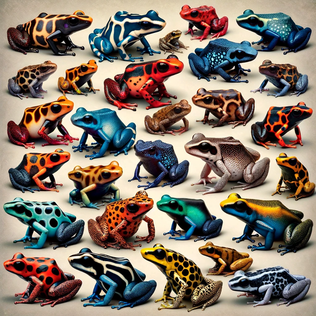 poison dart frog colors
