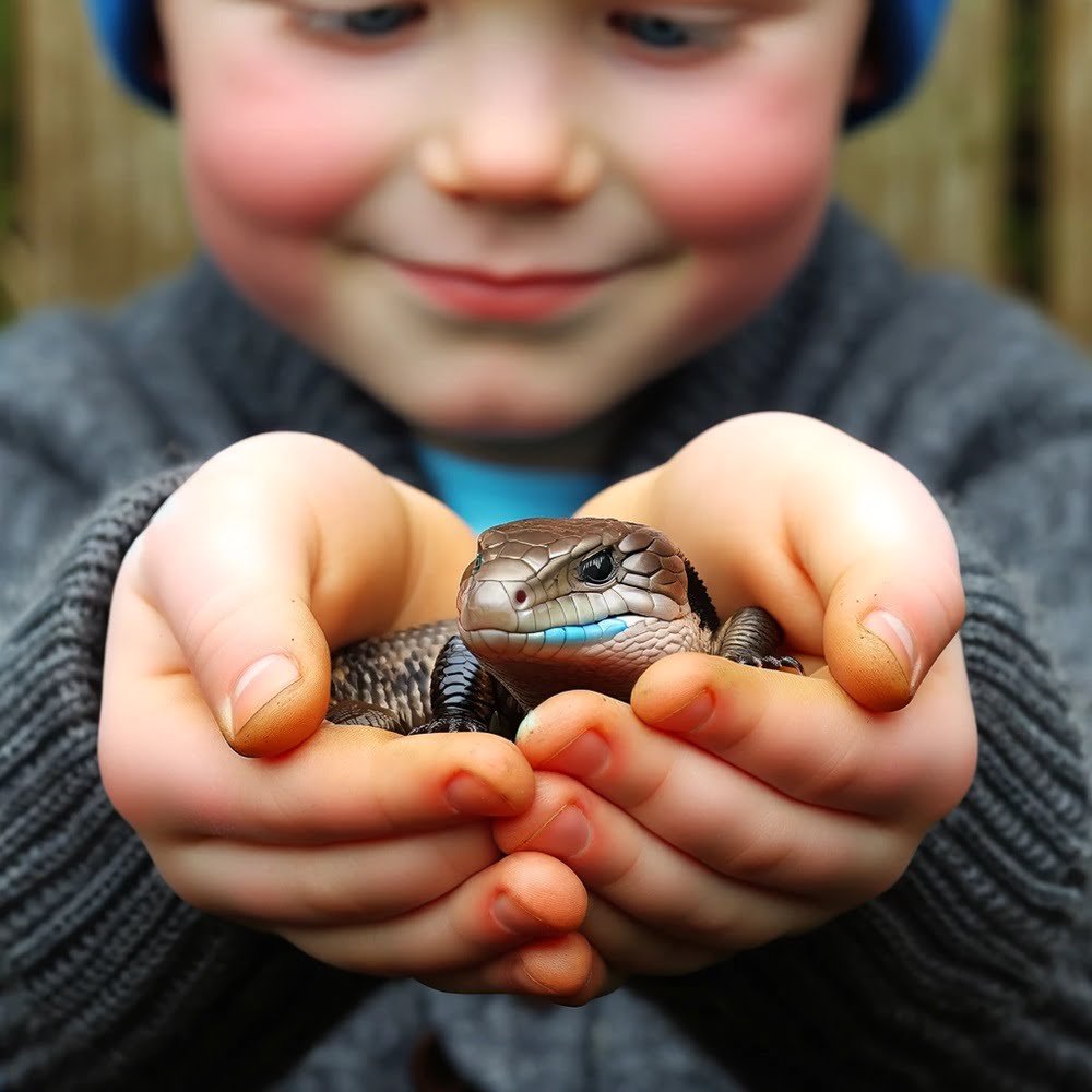 blue tongue skink size