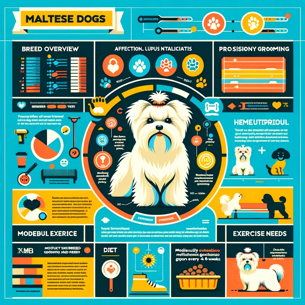Maltese dogs, including their breed overview, temperament, grooming tips, diet, and exercise needs