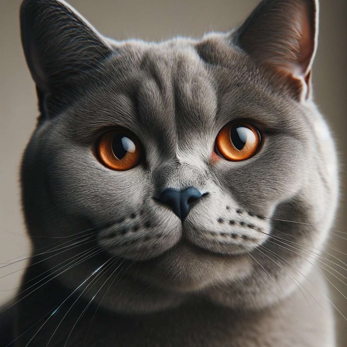 The Silent Blue Companion: Discovering the Chartreux Cat 1 Chartreux cat close-up showing distinctive blue-gray fur and orange eyes