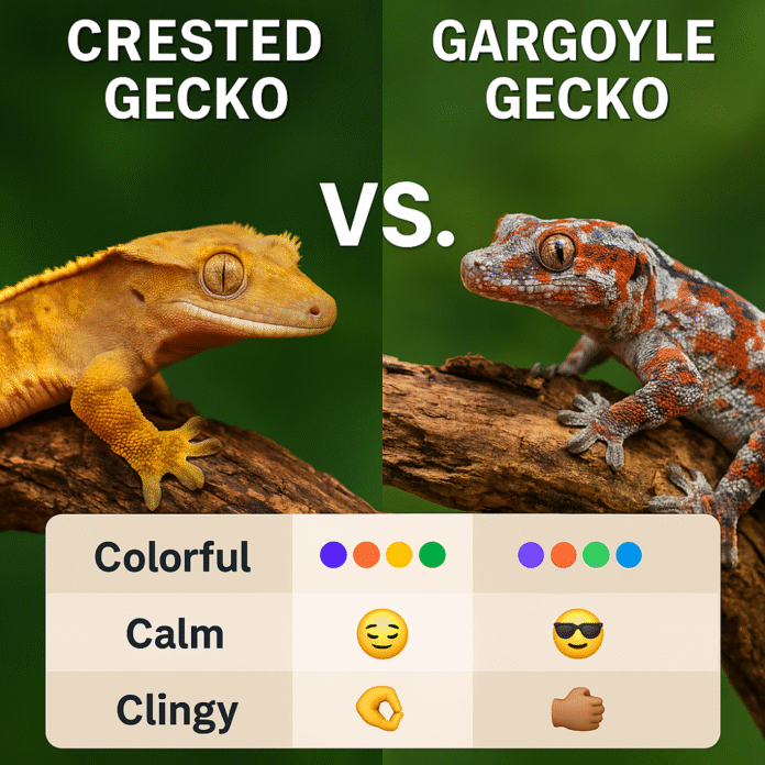 Crested Gecko vs Gargoyle Gecko