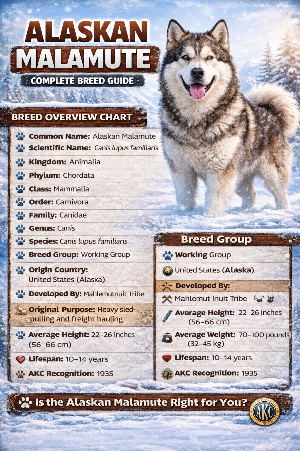 Alaskan Malamute dog Breed