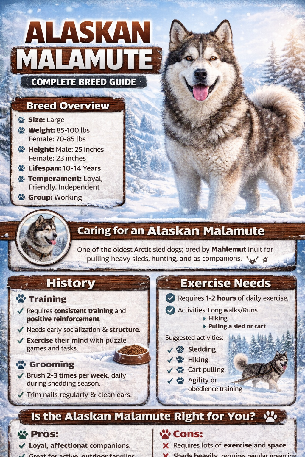 Alaskan Malamute dog Breed